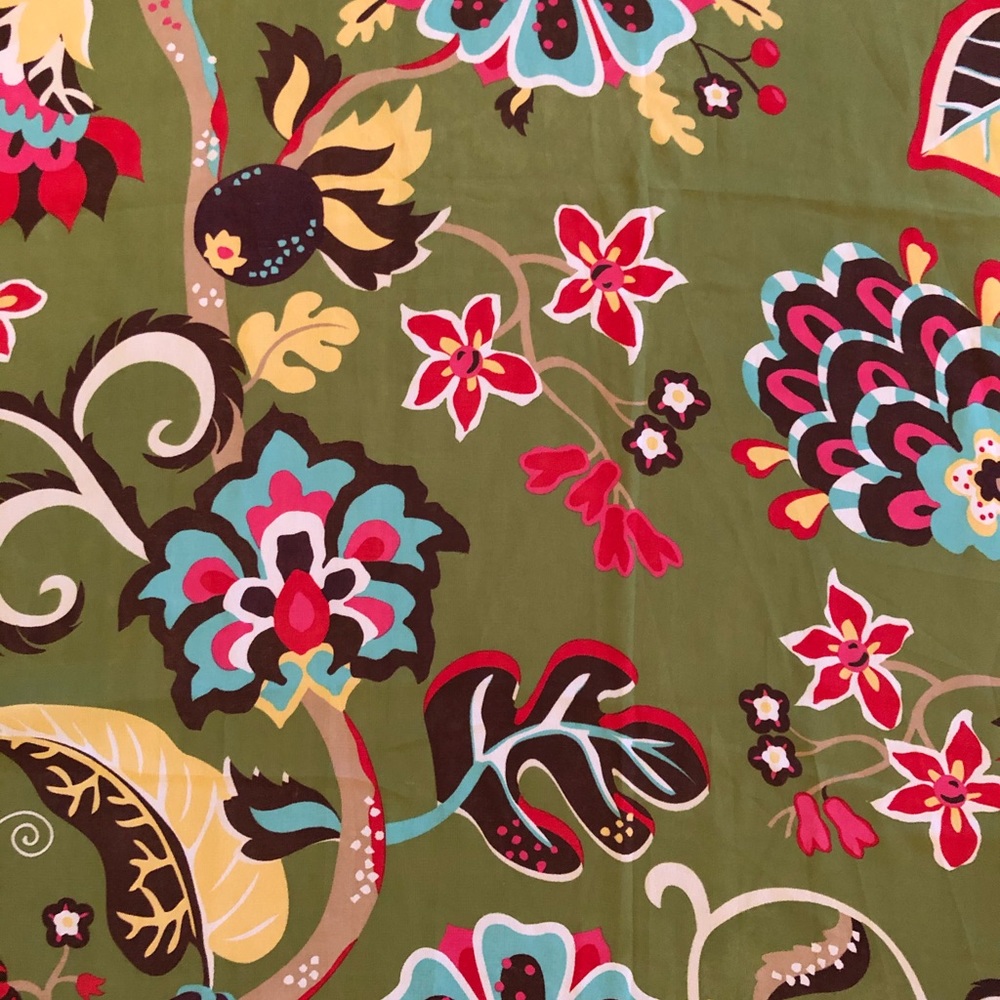 Green Floral Scarf